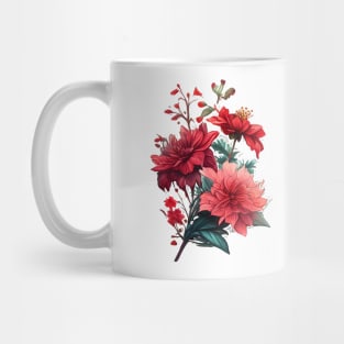 Red Flowers Mug